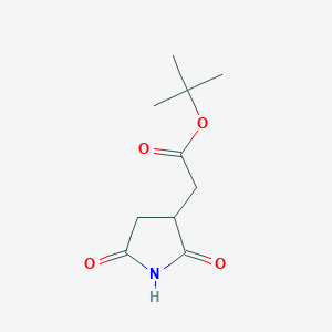 molecular formula C10H15NO4 B2557387 Tert-butyl 2-(2,5-dioxopyrrolidin-3-yl)acetate CAS No. 2305255-32-5