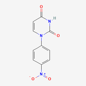 molecular formula C10H7N3O4 B2557389 1-(4-硝基苯基)嘧啶-2,4-二酮 CAS No. 125236-31-9