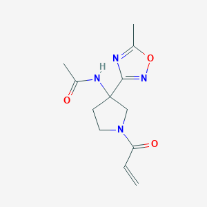 N-[3-(5-Methyl-1,2,4-oxadiazol-3-yl)-1-prop-2-enoylpyrrolidin-3-yl]acetamide