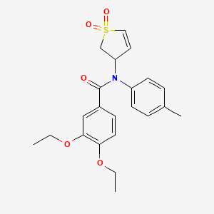 N-(1,1-dioxido-2,3-dihydrothien-3-yl)-3,4-diethoxy-N-(4-methylphenyl)benzamide
