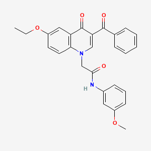 molecular formula C27H24N2O5 B2557397 2-(3-苯甲酰-6-乙氧基-4-氧代喹啉-1(4H)-基)-N-(3-甲氧基苯基)乙酰胺 CAS No. 897759-15-8