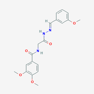 (E)-3,4-dimethoxy-N-(2-(2-(3-methoxybenzylidene)hydrazinyl)-2-oxoethyl)benzamide