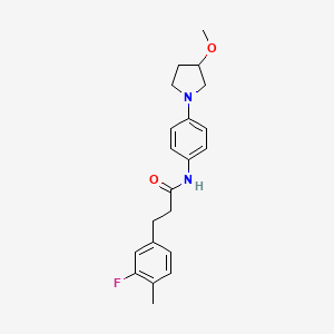 3-(3-fluoro-4-methylphenyl)-N-(4-(3-methoxypyrrolidin-1-yl)phenyl)propanamide