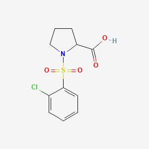 1-[(2-Chlorophenyl)sulfonyl]-2-pyrrolidinecarboxylic acid