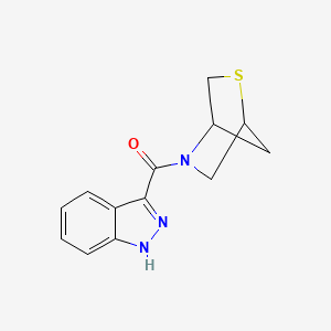 molecular formula C13H13N3OS B2557414 2-thia-5-azabicyclo[2.2.1]heptan-5-yl(1H-indazol-3-yl)methanone CAS No. 2034552-69-5