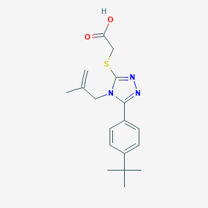 molecular formula C18H23N3O2S B255743 {[5-(4-tert-butylphenyl)-4-(2-methyl-2-propenyl)-4H-1,2,4-triazol-3-yl]sulfanyl}acetic acid 