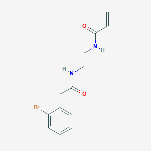 molecular formula C13H15BrN2O2 B2557435 N-{2-[2-(2-bromophenyl)acetamido]ethyl}prop-2-enamide CAS No. 1355501-26-6