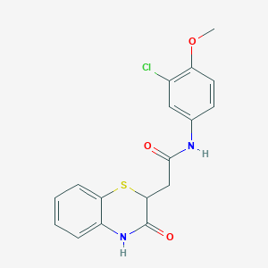N-(3-chloro-4-methoxyphenyl)-2-(3-oxo-3,4-dihydro-2H-1,4-benzothiazin-2-yl)acetamide