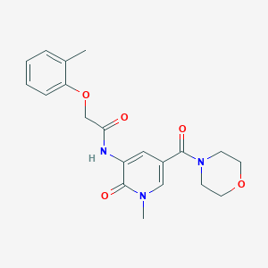 N-(1-methyl-5-(morpholine-4-carbonyl)-2-oxo-1,2-dihydropyridin-3-yl)-2-(o-tolyloxy)acetamide