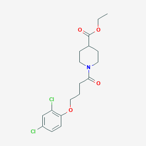 molecular formula C18H23Cl2NO4 B255746 Ethyl 1-[4-(2,4-dichlorophenoxy)butanoyl]-4-piperidinecarboxylate 