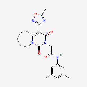 N-(3,5-dimethylphenyl)-2-[4-(5-methyl-1,2,4-oxadiazol-3-yl)-1,3-dioxo-3,5,6,7,8,9-hexahydropyrimido[1,6-a]azepin-2(1H)-yl]acetamide