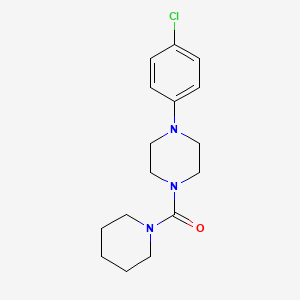 molecular formula C16H22ClN3O B2557466 4-(4-氯苯基)哌嗪基哌啶基酮 CAS No. 701222-61-9