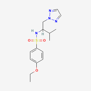 molecular formula C15H22N4O3S B2557468 4-乙氧基-N-(3-甲基-1-(2H-1,2,3-三唑-2-基)丁烷-2-基)苯磺酰胺 CAS No. 2034541-98-3