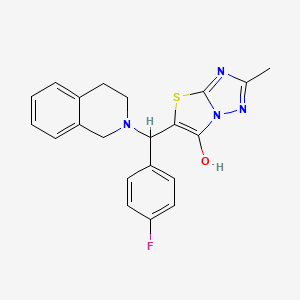 5-((3,4-dihydroisoquinolin-2(1H)-yl)(4-fluorophenyl)methyl)-2-methylthiazolo[3,2-b][1,2,4]triazol-6-ol