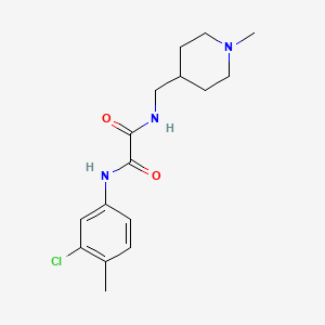 molecular formula C16H22ClN3O2 B2557470 N1-(3-chloro-4-methylphenyl)-N2-((1-methylpiperidin-4-yl)methyl)oxalamide CAS No. 953136-15-7