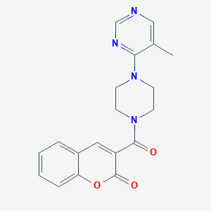 molecular formula C19H18N4O3 B2557471 3-(4-(5-methylpyrimidin-4-yl)piperazine-1-carbonyl)-2H-chromen-2-one CAS No. 1448054-88-3