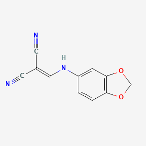 2-[(1,3-Benzodioxol-5-ylamino)methylene]malononitrile