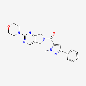 (1-methyl-3-phenyl-1H-pyrazol-5-yl)(2-morpholino-5H-pyrrolo[3,4-d]pyrimidin-6(7H)-yl)methanone