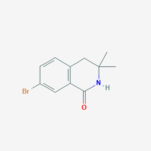 molecular formula C11H12BrNO B2557485 7-溴-3,3-二甲基-3,4-二氢异喹啉-1(2H)-酮 CAS No. 2090953-87-8