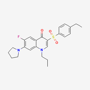 3-((4-ethylphenyl)sulfonyl)-6-fluoro-1-propyl-7-(pyrrolidin-1-yl)quinolin-4(1H)-one