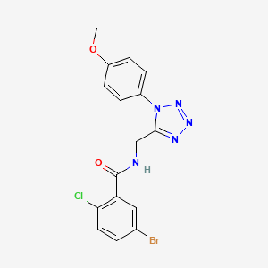 molecular formula C16H13BrClN5O2 B2557487 5-bromo-2-chloro-N-((1-(4-methoxyphenyl)-1H-tetrazol-5-yl)methyl)benzamide CAS No. 941963-64-0
