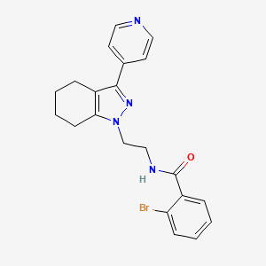 molecular formula C21H21BrN4O B2557489 2-bromo-N-(2-(3-(pyridin-4-yl)-4,5,6,7-tetrahydro-1H-indazol-1-yl)ethyl)benzamide CAS No. 1797975-68-8