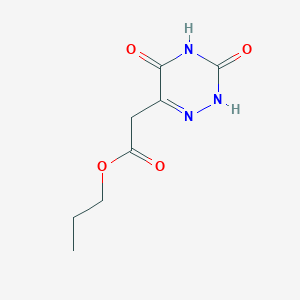 molecular formula C8H11N3O4 B255749 propyl 2-(3,5-dioxo-2H-1,2,4-triazin-6-yl)acetate 