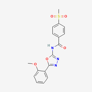 N-[5-(2-methoxyphenyl)-1,3,4-oxadiazol-2-yl]-4-methylsulfonylbenzamide