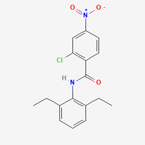 molecular formula C17H17ClN2O3 B2557494 2-氯-N-(2,6-二乙苯基)-4-硝基苯甲酰胺 CAS No. 449154-59-0