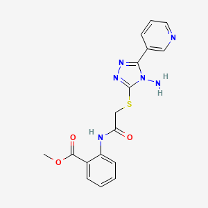 Methyl 2-[[2-[(4-amino-5-pyridin-3-yl-1,2,4-triazol-3-yl)sulfanyl]acetyl]amino]benzoate