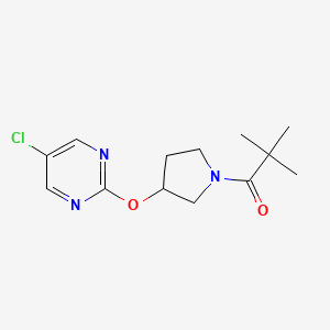 1-(3-((5-Chloropyrimidin-2-yl)oxy)pyrrolidin-1-yl)-2,2-dimethylpropan-1-one