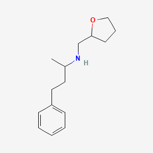 molecular formula C15H23NO B2557510 (1-Methyl-3-phenyl-propyl)-(tetrahydro-furan-2-ylmethyl)-amine CAS No. 416866-88-1