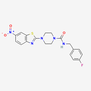 N-(4-fluorobenzyl)-4-(6-nitrobenzo[d]thiazol-2-yl)piperazine-1-carboxamide