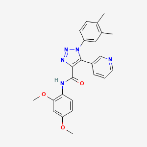 molecular formula C24H23N5O3 B2557519 N-(2,4-二甲氧基苯基)-1-(3,4-二甲基苯基)-5-(吡啶-3-基)-1H-1,2,3-三唑-4-甲酰胺 CAS No. 1251566-30-9