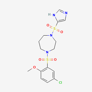 1-((1H-imidazol-4-yl)sulfonyl)-4-((5-chloro-2-methoxyphenyl)sulfonyl)-1,4-diazepane