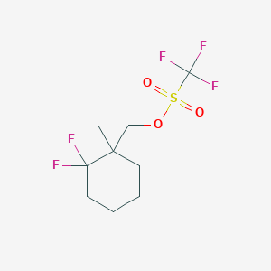 molecular formula C9H13F5O3S B2557532 (2,2-Difluoro-1-methylcyclohexyl)methyl trifluoromethanesulfonate CAS No. 2309463-33-8