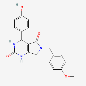 4-(4-hydroxyphenyl)-6-(4-methoxybenzyl)-3,4,6,7-tetrahydro-1H-pyrrolo[3,4-d]pyrimidine-2,5-dione