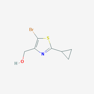 molecular formula C7H8BrNOS B2557540 (5-Bromo-2-cyclopropyl-1,3-thiazol-4-yl)methanol CAS No. 1379338-30-3