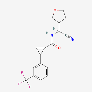 N-[cyano(oxolan-3-yl)methyl]-2-[3-(trifluoromethyl)phenyl]cyclopropane-1-carboxamide