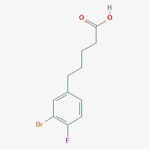 molecular formula C11H12BrFO2 B2557542 5-(3-Bromo-4-fluorophenyl)pentanoic acid CAS No. 1509782-05-1