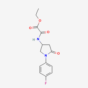 Ethyl 2-((1-(4-fluorophenyl)-5-oxopyrrolidin-3-yl)amino)-2-oxoacetate