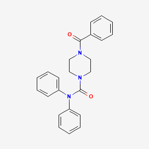 molecular formula C24H23N3O2 B2557552 4-benzoyl-N,N-diphenylpiperazine-1-carboxamide CAS No. 526190-66-9