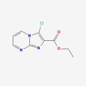 molecular formula C9H8ClN3O2 B2557554 Ethyl 3-chloroimidazo[1,2-a]pyrimidine-2-carboxylate CAS No. 860612-52-8