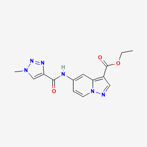 ethyl 5-(1-methyl-1H-1,2,3-triazole-4-carboxamido)pyrazolo[1,5-a]pyridine-3-carboxylate