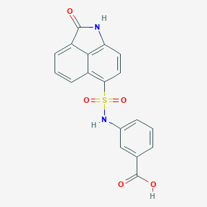 molecular formula C18H12N2O5S B255756 3-(2-Oxo-1,2-dihydro-benzo[cd]indole-6-sulfonylamino)-benzoic acid 