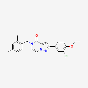 molecular formula C23H22ClN3O2 B2557566 2-(3-氯-4-乙氧基苯基)-5-(2,4-二甲基苯甲基)吡唑并[1,5-a]吡嗪-4(5H)-酮 CAS No. 1358828-03-1