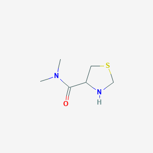 molecular formula C6H12N2OS B2557573 N,N-dimethyl-1,3-thiazolidine-4-carboxamide CAS No. 1103879-74-8