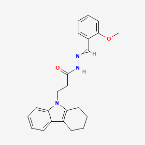 molecular formula C23H25N3O2 B2557577 3-(3,4-dihydro-1H-carbazol-9(2H)-yl)-N'-(2-methoxybenzylidene)propanehydrazide CAS No. 612047-93-5