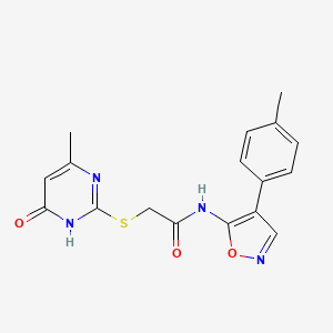 2-((4-methyl-6-oxo-1,6-dihydropyrimidin-2-yl)thio)-N-(4-(p-tolyl)isoxazol-5-yl)acetamide