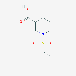 molecular formula C9H17NO4S B2557583 1-(丙烷-1-磺酰基)哌啶-3-羧酸 CAS No. 702695-93-0